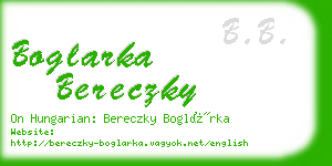 boglarka bereczky business card